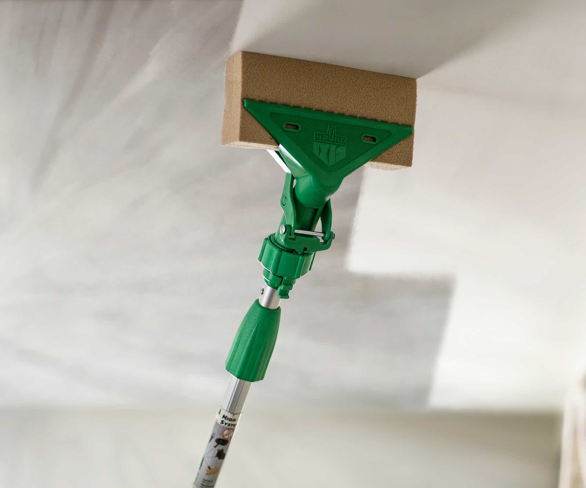 Mop being used to clean ceilings
SERV1444 Three Year usage. Limited to Internal use at corporate on digital, social and website, with three yea print usage beginning 10/1/2021