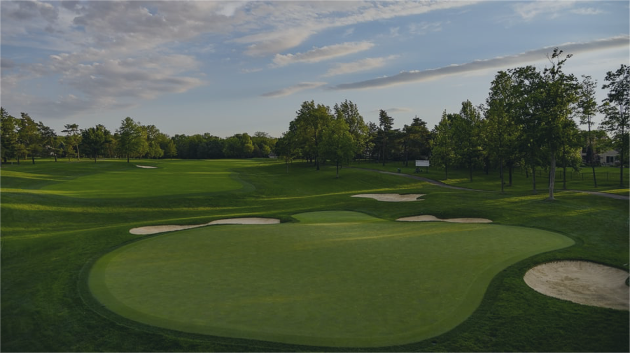 Putting Green, Sand Traps and Fairway on Golf Course